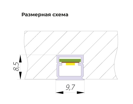 картинка Рассеиватель Fusion 3000мм, серый магазин SEFI являющийся официальным дистрибьютором в России  картинка Рассеиватель Fusion 3000мм, серый от магазина SEFI