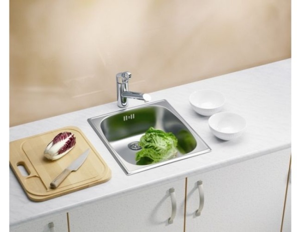 картинка Мойка ALVEUS BASIC 10  LEI-90 380X440 в комплекте с сифоном 1130550, от магазина SEFI