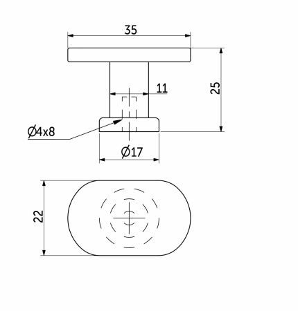 картинка Ручка меб. кнопка мет. GRAND шлифованный никель, AKS от магазина SEFI