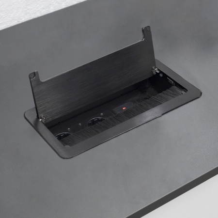 картинка Выдвижной удлинитель Atlas USB, 2 розетки, 2xUSB, HDMI, LAN, черный, AKS от магазина SEFI