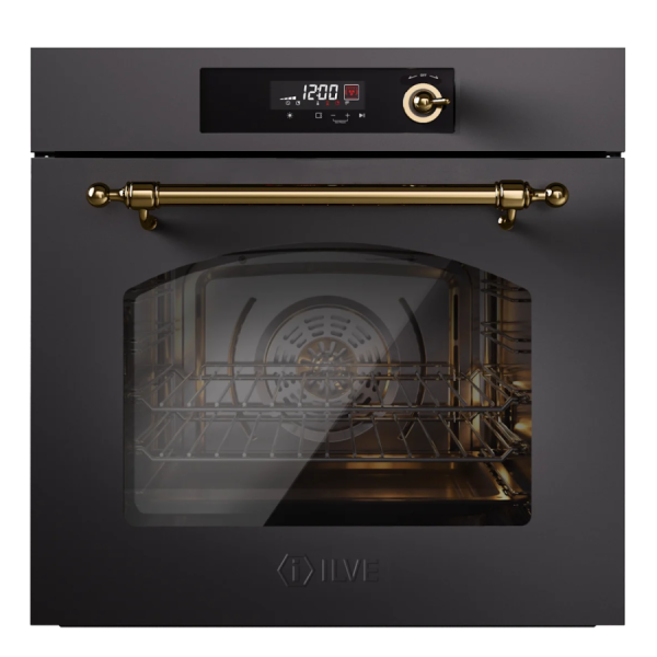 картинка Духовой шкаф ILVE Nostalgie OV601NL3/MGG матовый графит (фурн. латунь) от магазина SEFI