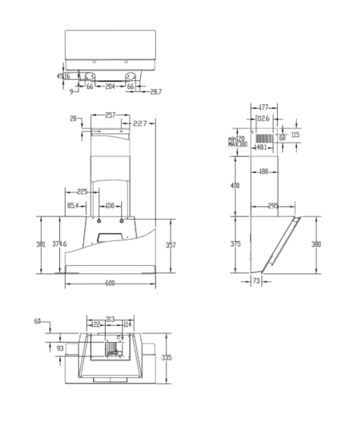 картинка Вытяжка HAIER HVX-W672GB от магазина SEFI