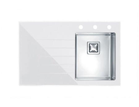 картинка Мойка ALVEUS CRYSTALIX 10 860X540 1X левая (черный) в компл с сиф.1133398,доз.1069687кол.1119835 от магазина SEFI