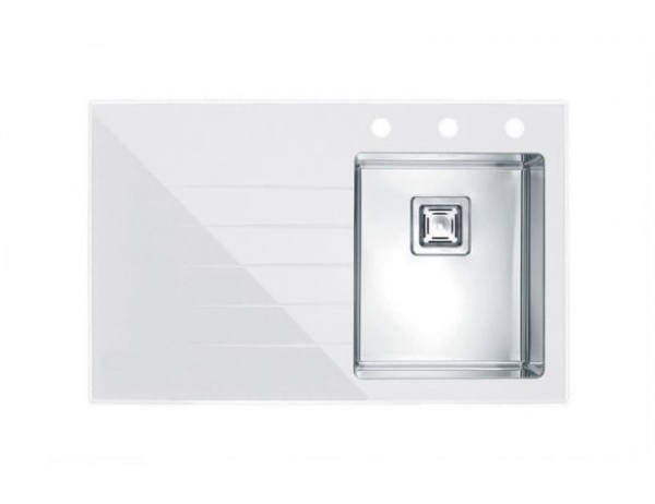 картинка Мойка ALVEUS CRYSTALIX 10 860X540 1X левая (черный) в компл с сиф.1133398,доз.1069687кол.1119835 от магазина SEFI