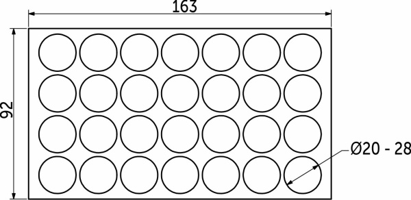 картинка Заглушка самоприлипающая к эксцентрику древесина шорвуд (20375) FOLMAG (лист-28шт.) от магазина SEFI