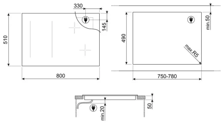 картинка Индукционная варочная панель Smeg SIM1864DG от магазина SEFI