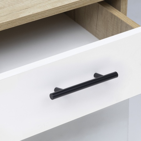 картинка Ручка меб. релинговая 192/242 сталь черный матовый AKS магазин SEFI являющийся официальным дистрибьютором в России  картинка Ручка меб. релинговая 192/242 сталь черный матовый AKS от магазина SEFI