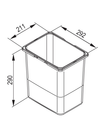 картинка Контейнер PRAKTIKO 15L, графит REJS от магазина SEFI