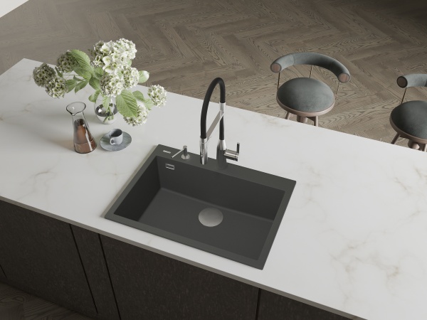 картинка Мойка Rivelato ZENO 6950 1-чаш 690*500 Бетон 801 от магазина SEFI