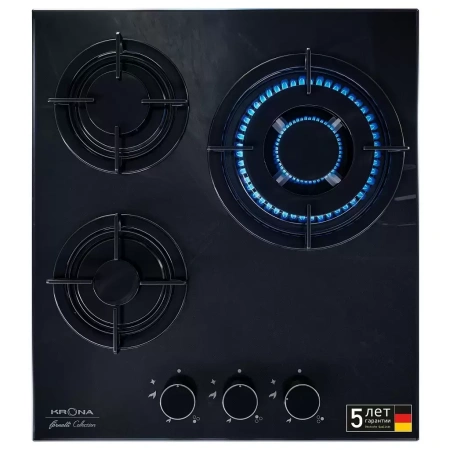 картинка Газовая варочная панель KRONA CORTESIA 45 BL магазин SEFI являющийся официальным дистрибьютором в России  картинка Газовая варочная панель KRONA CORTESIA 45 BL от магазина SEFI