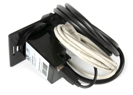 картинка Блок розеток с крышками-шторками: 1 розетка 220В + 1 порт RJ45 + 1 USB-зарядка Type A ASA Plastici VersaPad, белый (03VI80F5BN) от магазина SEFI