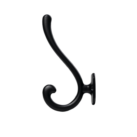 картинка Крючок меб. двухрожковый мет. AКKORD черный матовый AKS от магазина SEFI