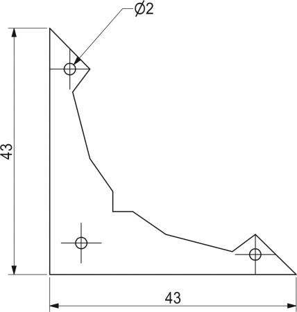 картинка Уголок LOFT декоративный LAGUNA черный малый 45 мм от магазина SEFI