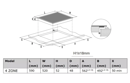 картинка Электрическая варочная панель HAIER HHY-C64NTVB от магазина SEFI
