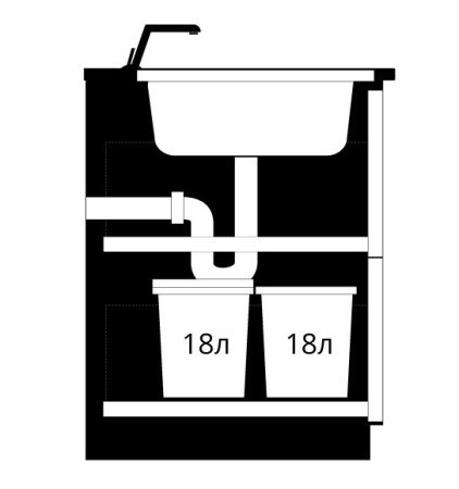картинка Готовые изделия Atelier 60 - нижний ящик, направляющие DynaPro Grass, для ДСП 18мм , профиль серебро от магазина SEFI
