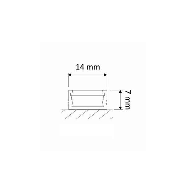 картинка Профиль алюминиевый накладной Line Mini (Polarus Micro), серый, 2м, HLT от магазина SEFI
