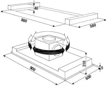 картинка Встраиваемая вытяжка Kuppersbusch DDL 9830.0 W от магазина SEFI