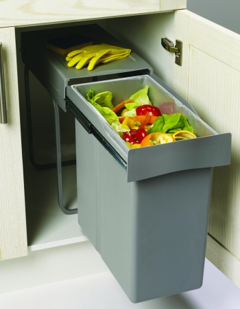 картинка Система сортировки мусора ALBIO 25 40L серый пластик ALVEUS от магазина SEFI