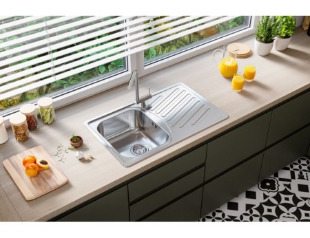 картинка Мойка ELEGANT 30 LEI 90 FI 810X510 в комплекте с сифоном 1130551, от магазина SEFI