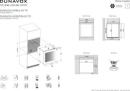 картинка Встраиваемый винный шкаф Dunavox DVH-25.65DMB.TO от магазина SEFI
