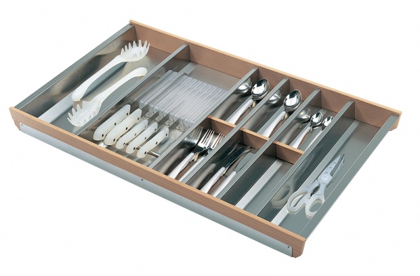 картинка Лоток для столовых приборов Cassetto Portaposate+Portacotelli 90 B50 Legrabox нерж.сталь+бук от магазина SEFI
