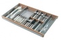 картинка Лоток для столовых приборов Cassetto Portaposate+Portacotelli 90 B50 нерж.сталь+бук от магазина SEFI