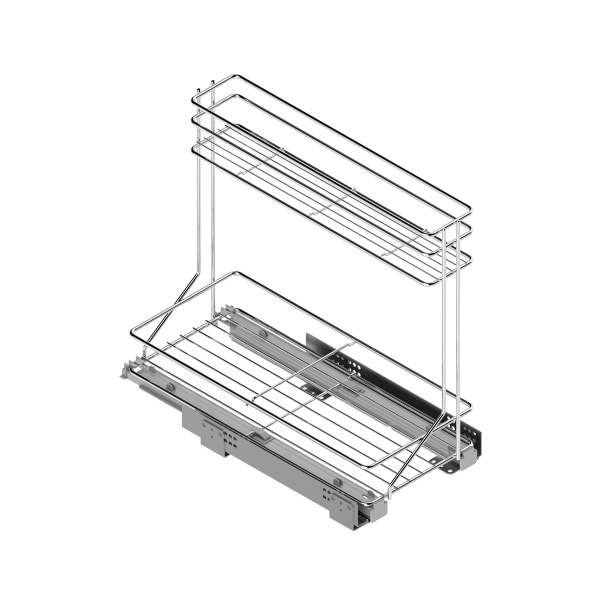 картинка Выдвижная система FELIX на распашной фасад от 300 мм, крепление ко дну корпуса, хром от магазина SEFI