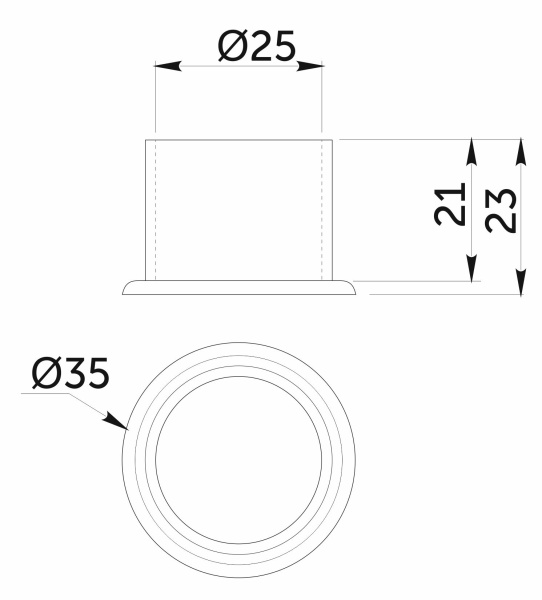 картинка Заглушка наруж. трубы d25 (514) пластик, черный AKS от магазина SEFI