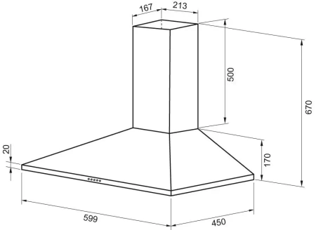 картинка Вытяжка Krona ULRIKA 600 black PB от магазина SEFI