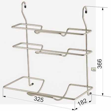 картинка Корзина на трубу d16 для бумаги и плёнки CWJ115 хром AKS от магазина SEFI
