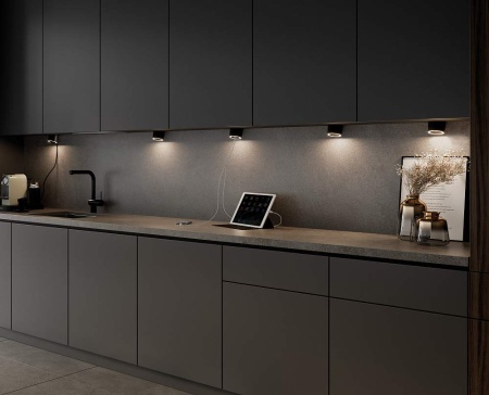 картинка Светильник светодиодный Unika D-M 4.5Вт, 24В,без датчика отключениясвет натуральный, кабель, черный от магазина SEFI