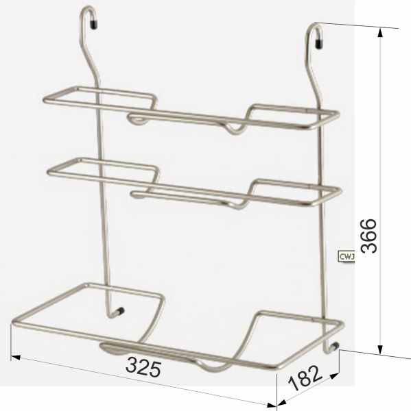 картинка Корзина на трубу d16 для бумаги и плёнки CWJ115 хром AKS от магазина SEFI