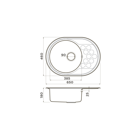 картинка Мойка Omoikiri Kasumigaura 65-IN нерж. сталь/нержавеющая сталь от магазина SEFI