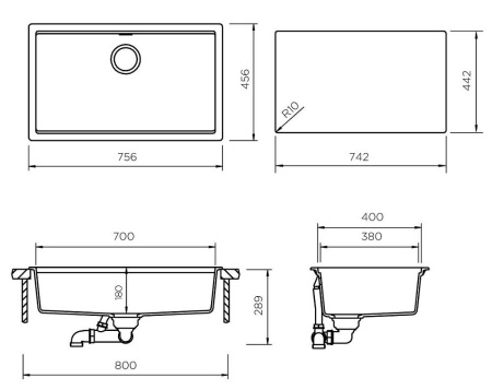 картинка Кухонная мойка SCHOCK LAHTI 80 CRISTALITE оникс от магазина SEFI