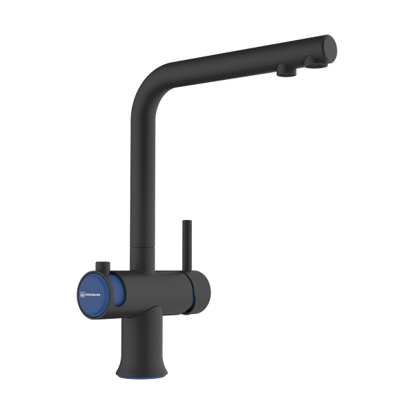 картинка Смеситель Omoikiri Hotaru-GB-IB латунь/графит/indigo blue от магазина SEFI