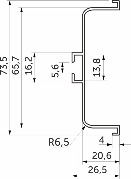 картинка Профиль алюм. GOLA C-образный 5.5м, белый глянец 3 AKS от магазина SEFI