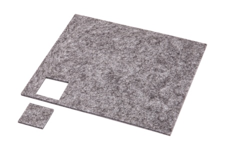 картинка Подкладка самоприлипающая фетровая 25х25мм (1лист-36шт) серая AKS от магазина SEFI