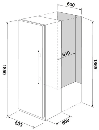 картинка Встраиваемая морозильная камера Fulgor Milano FFSI 351 NF ED X магазин SEFI являющийся официальным дистрибьютором в России  картинка Встраиваемая морозильная камера Fulgor Milano FFSI 351 NF ED X от магазина SEFI