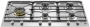 картинка Газовая варочная панель Bertazzoni PM365SOX магазин SEFI являющийся официальным дистрибьютором в России  картинка Газовая варочная панель Bertazzoni PM365SOX от магазина SEFI