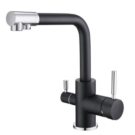 картинка Смеситель для кухни с подключением к фильтру, EMAR ЕС-3003, цвет Оникс от магазина SEFI