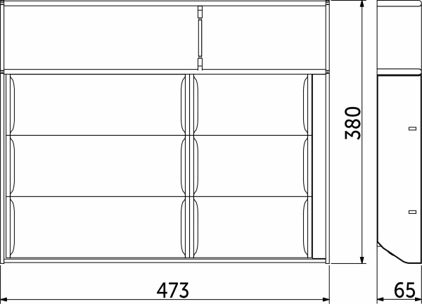 картинка Вкладыш 40/500 шуфлядный металлический Organizer нержавеющая сталь (473*380*65) AKS от магазина SEFI