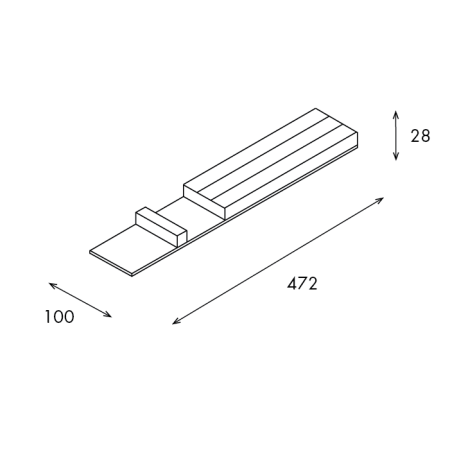 картинка Держатель Woodline Blank для ножей, ясень, графит от магазина SEFI