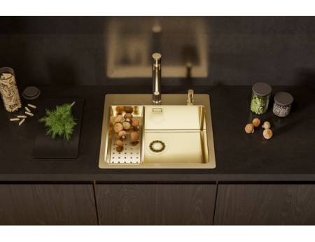 картинка Мойка Alveus PURE MONARCH 70 new GOLD FS 565X525 в компл. с выпуском без сифона, от магазина SEFI