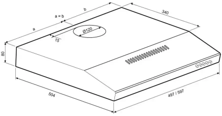 картинка Вытяжка Krona JESSICA slim 500 white push button от магазина SEFI
