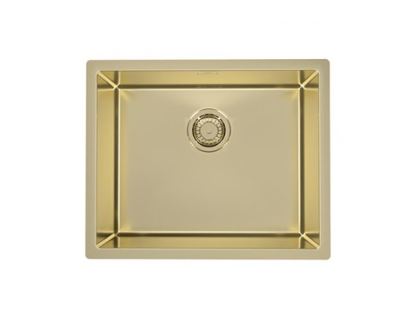 картинка Мойка QUADRIX MONARCH 50 GOLD 550X450X200 в компл. с выпуском без сифона, от магазина SEFI