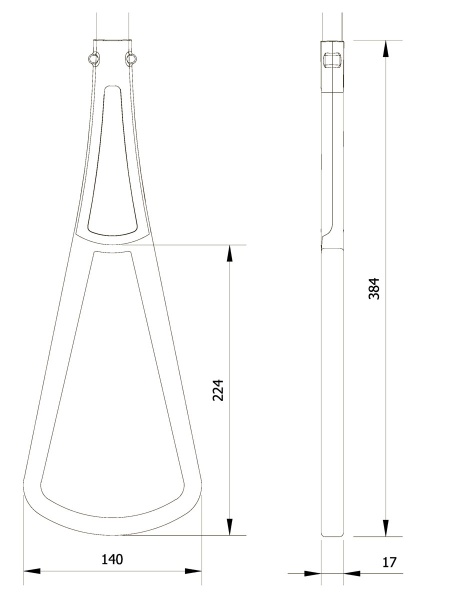 картинка Накладная ручка для пантографа SERVETTO, цвет - бесцветный от магазина SEFI