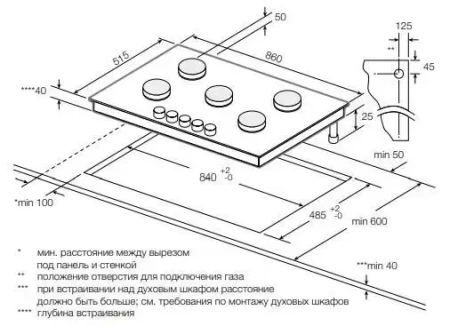 картинка Газоовая варочная панель Graude GS 90.1 E от магазина SEFI