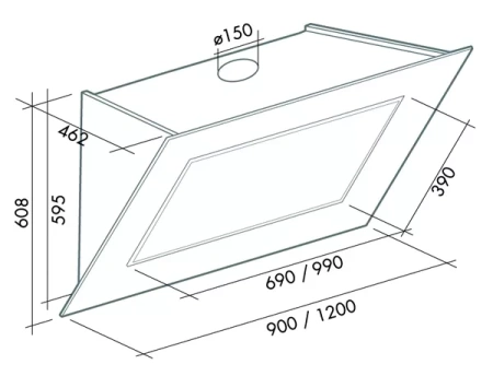 картинка Вытяжка Falmec Quasar Top 120 ix (800) ECP от магазина SEFI