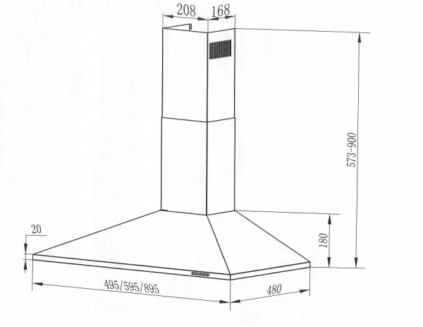картинка Вытяжка MAUNFELD Cork 60 черный от магазина SEFI