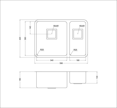 картинка Мойка Oulin 0369L, поверхность сатин от магазина SEFI